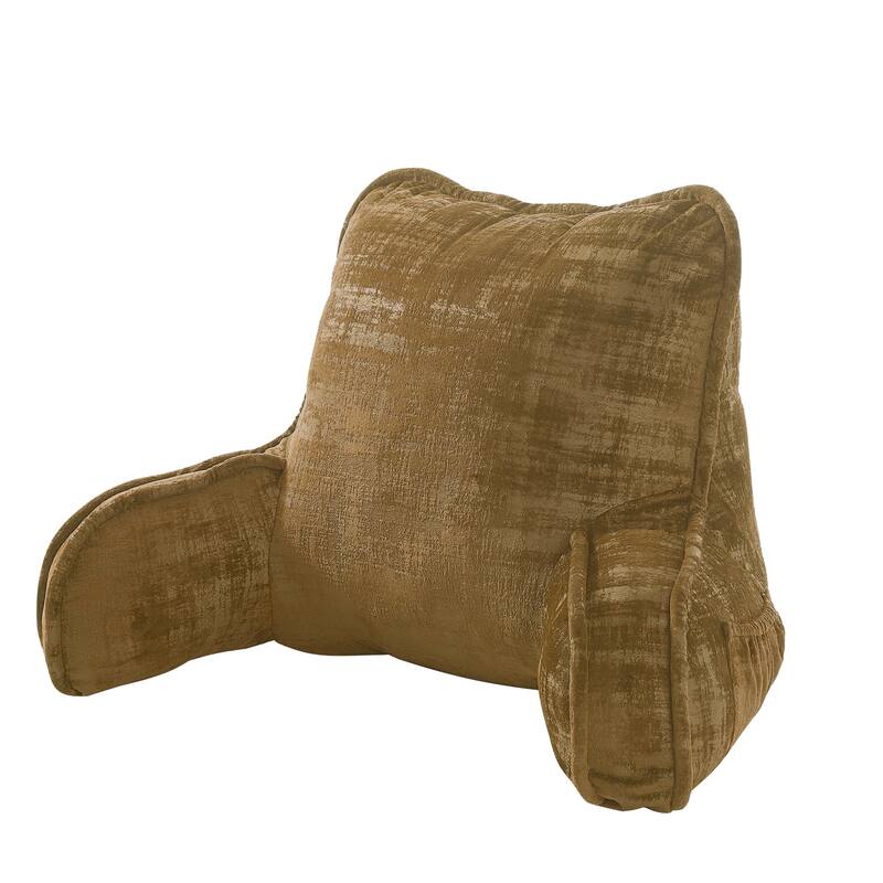 Textured Velvet Bedrest Reading Pillow Cover & Filling