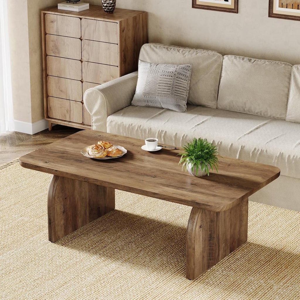 47" Rustic Brown Rectangle Coffee Table