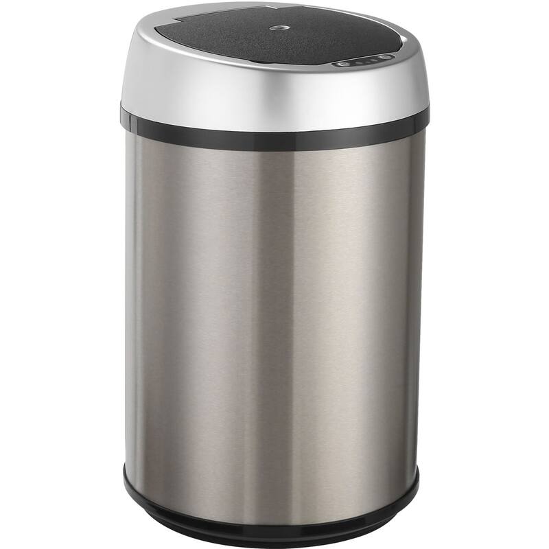 Hanover 12-Liter / 3.1-Gallon Trash Can with Sensor Lid in Stainless Steel