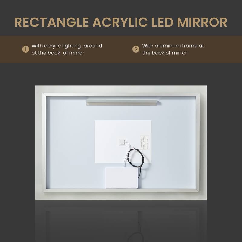 Beijing Rectangular Frameless LED Wall Bath Vanity Mirror