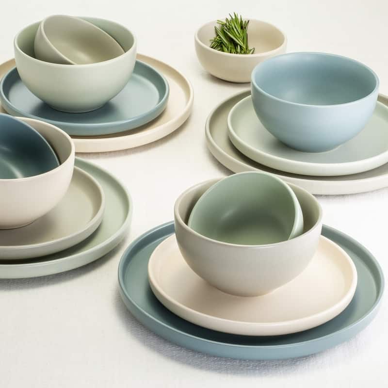 Rollo Artist's Blend 16 Piece Stoneware Dinnerware Set, Service for 4