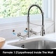 preview thumbnail 23 of 27, Dornberg Wall Mounted Pull Down Bridge Kitchen Faucet
