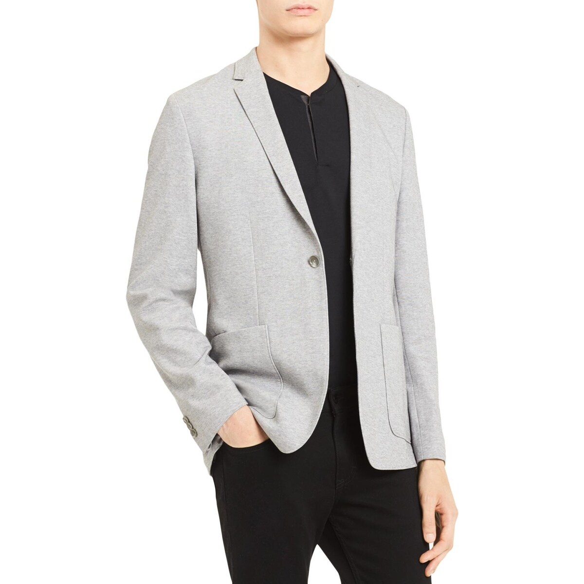 Shop Calvin Klein Mens Knit Blazer One Button Slim Fit 2xl