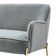 preview thumbnail 54 of 117, Barbara 43" Contemporary Velvet Loveseat Sofa with Goldtone Metal Legs by HULALA HOME