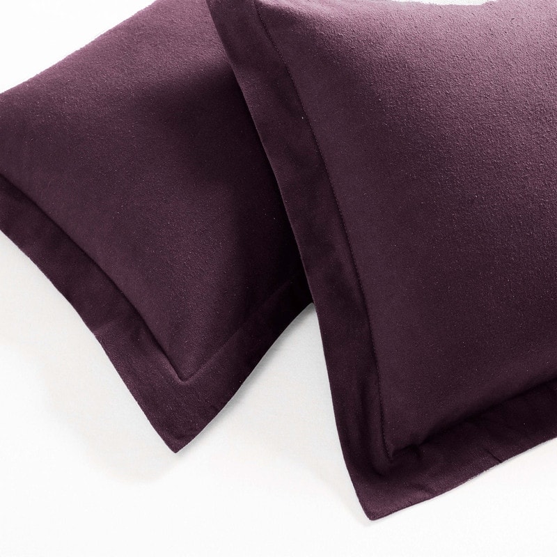 Superior Classic Solid Flannel Cotton Duvet Cover Set