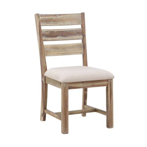 Somette Vail Acacia White Washed/Natural Brown Accent Dining Chair