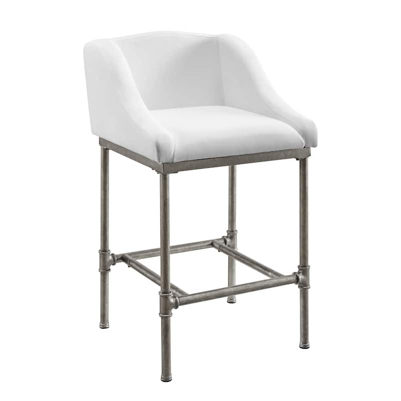 Hillsdale Dillon Metal Upholstered Non-Swivel Stool