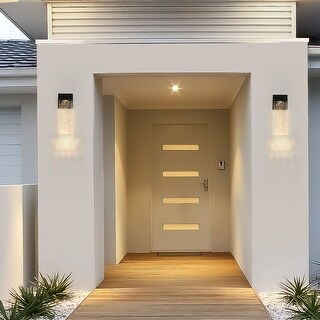 Picture of Modern Porch Lantern Outdoor Wall Light Fixtures with Crystal Bubble ...