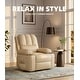 preview thumbnail 60 of 73, Oversized power recliner with heat, massage, 360 degrees swivel, and cup holder.  22" Seat Width Beige