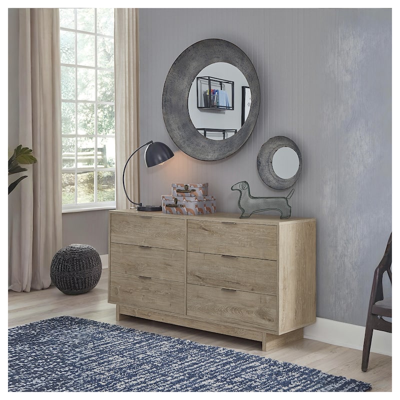 Signature Design by Ashley Oliah Brown Woodgrain Dresser - Natural Brown - 6-drawer