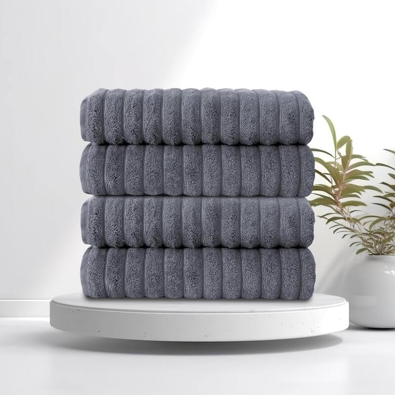Brampton Turkish Cotton 4 Piece Bath Towels Set Heavyweight 27x54"