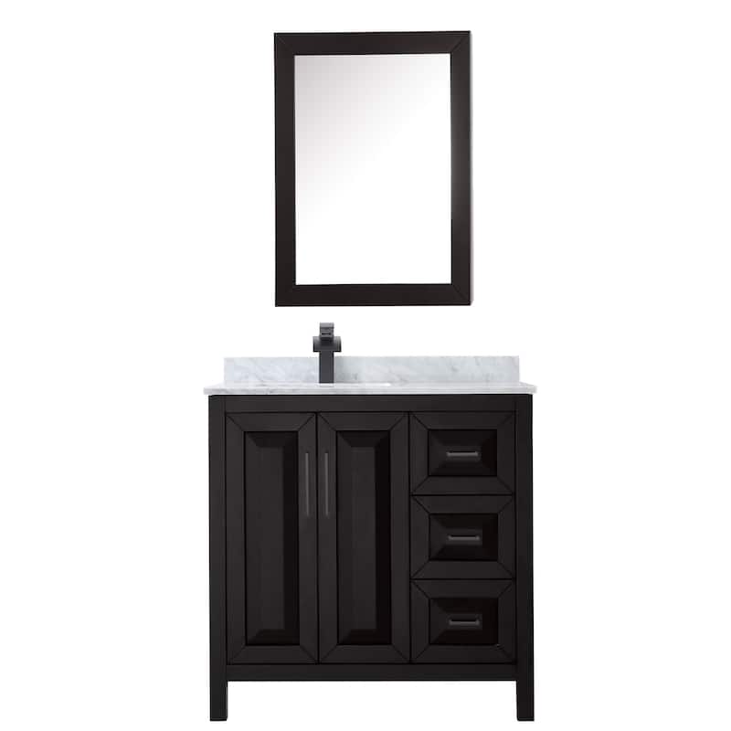 Wyndham Collection Daria 36" Free Standing Single Vanity Set with MDF