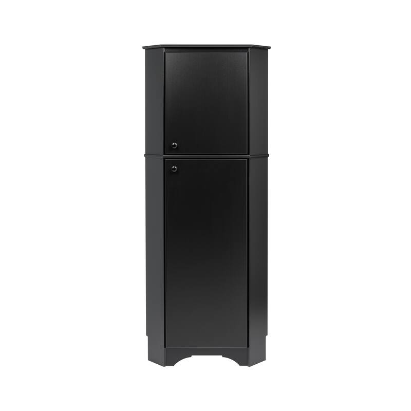 Prepac Elite Winslow Tall 2-Door Corner Storage Cabinet - 29.25"w x 72"h x 18.75"d