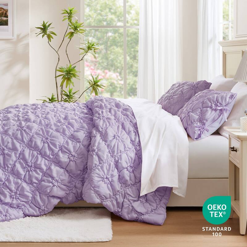 Intelligent Design Lily Embroidered Comforter Set