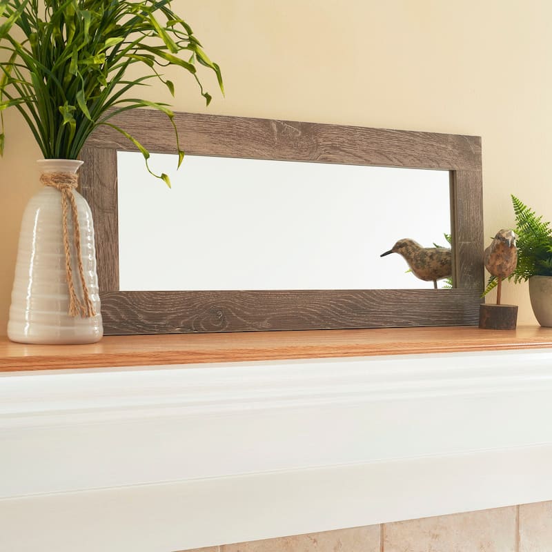 Household Essentials Decorative Wall Mirror, Ashwood - 0.8"L x 29.5"W x 12.5"H