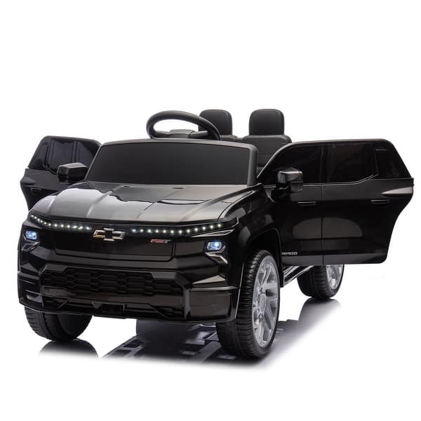 12V Chevrolet Silverado EV Ride-On Car for Kids with Parental