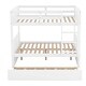 preview thumbnail 41 of 48, Full Over Full Bunk Bed with Twin Size Trundle, Space-saving, Gray