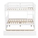 preview thumbnail 4 of 11, Full Over Full Bunk Bed with Twin Size Trundle, Space-saving, White