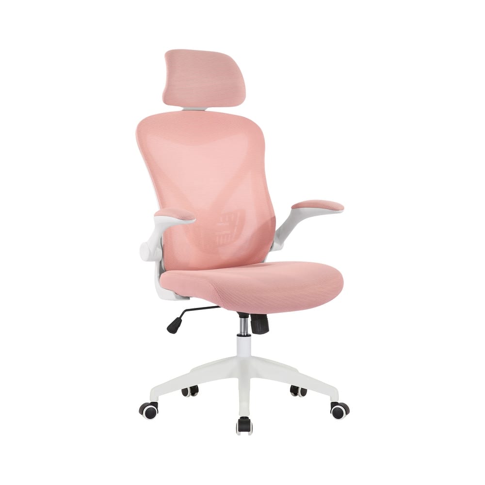 Porthos Home Raif Office Chair, Mesh Back, Central Tilt, Flip-up Armrests