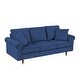 preview thumbnail 14 of 36, Velvet Sofa Set , 2 Seater and 3 Seater Sofa with Wood Legs