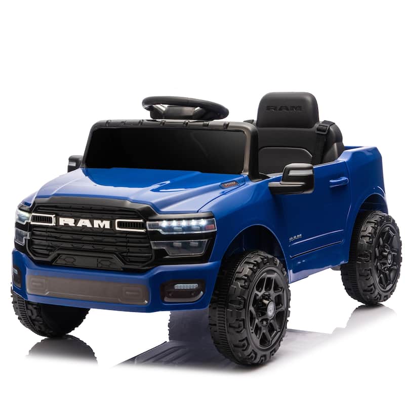 Licensed Dodge RAM 3500 12V Kids Ride On Truck, W/ Remote Control, 2WD & Rear Shock Suspension, LED Headlights
