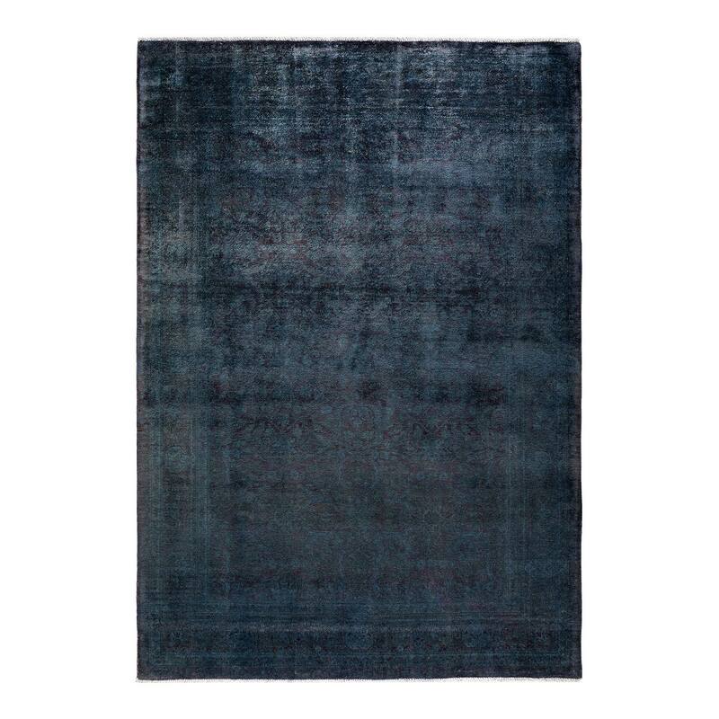 Vibrance, One-of-a-Kind Hand-Knotted Area Rug - Gray, 6' 2" x 8' 10" - 6' 2" x 8' 10"