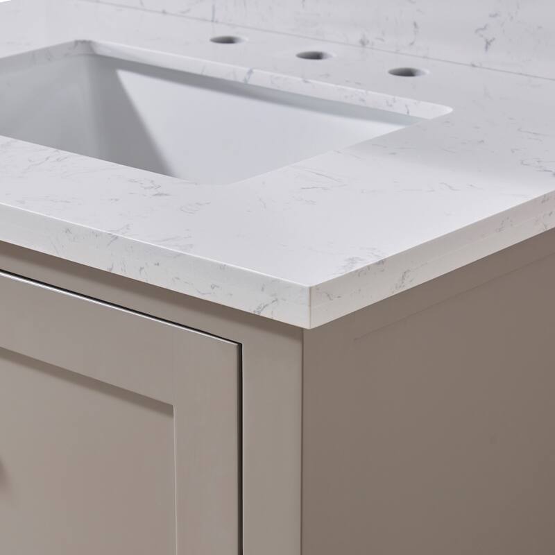 Altair Oderzo Bathroom Vanity Countertop in Aosta White Finish