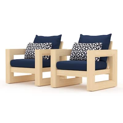 Benson 2 Piece Sunbrella Outdoor Patio Club Chairs