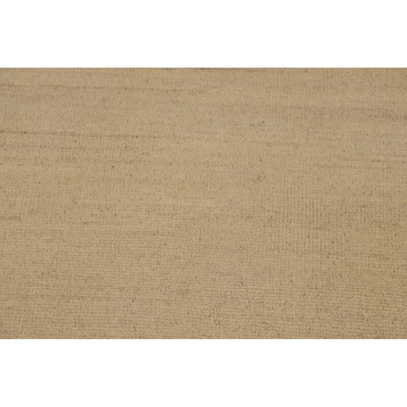 Solid Gabbeh Modern Runner Rug Handmade Wool Carpet - 2'9"x 9'8"