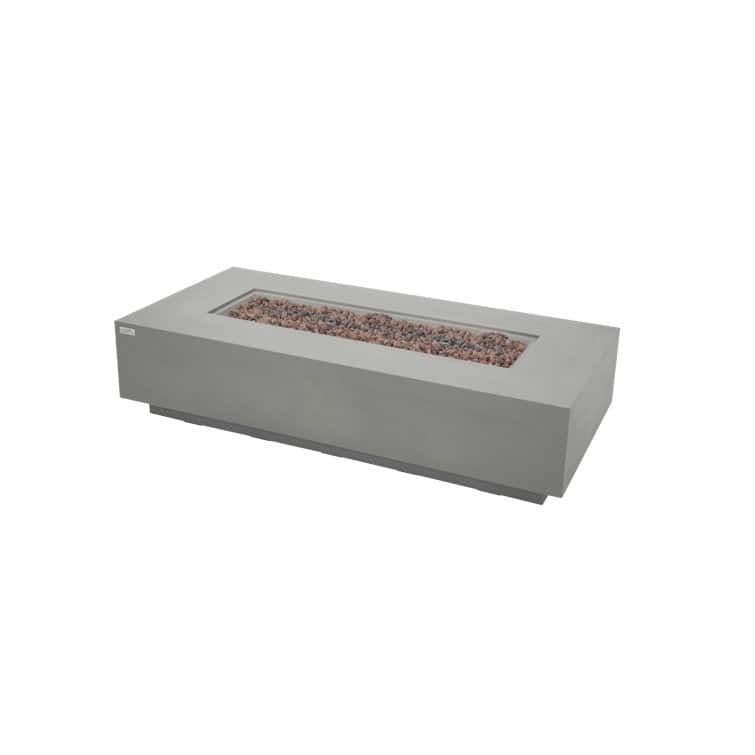 Savanah 72" Rectangular Outdoor Concrete Fire Pit Table by AMS Fireplace