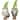 Gardening Gnomes Easter Figurines - 15" - Green and White - Set of 2