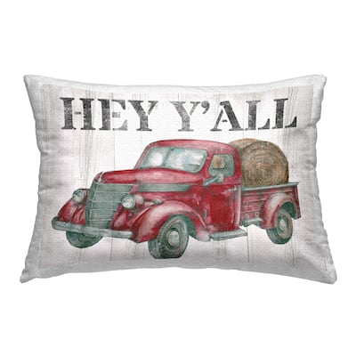 Stupell Hey Y'all Rustic Truck Printed Outdoor Throw Pillow Design by Studio 731 rep. Levison Designs
