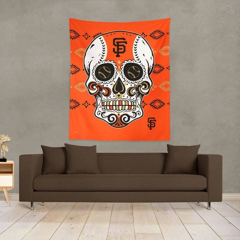 MLB Candy Skull Printed Wall Hanging
