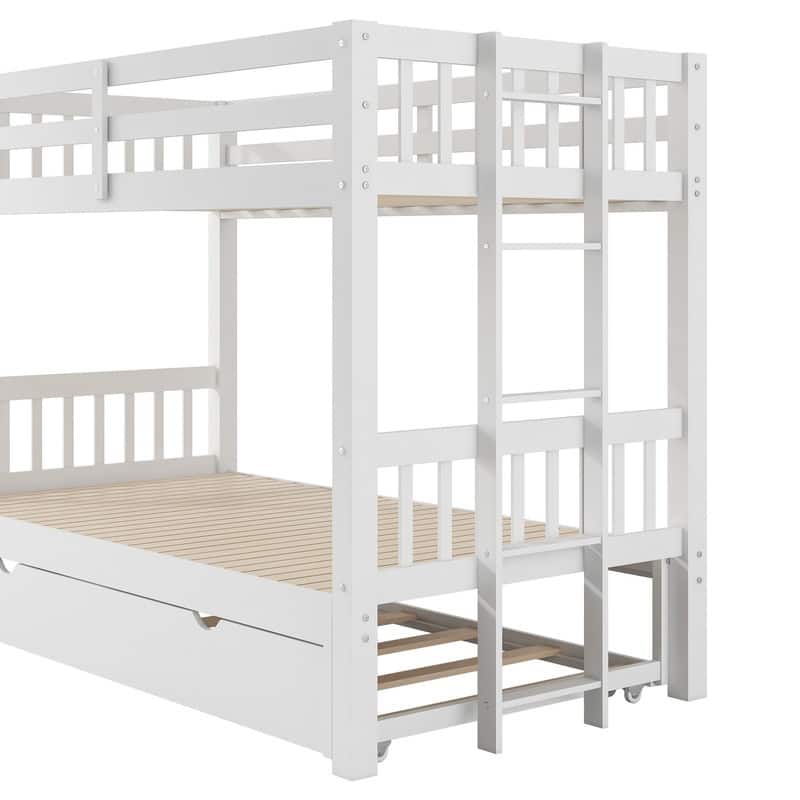 Twin over Pull-out Bunk Bed with Trundle