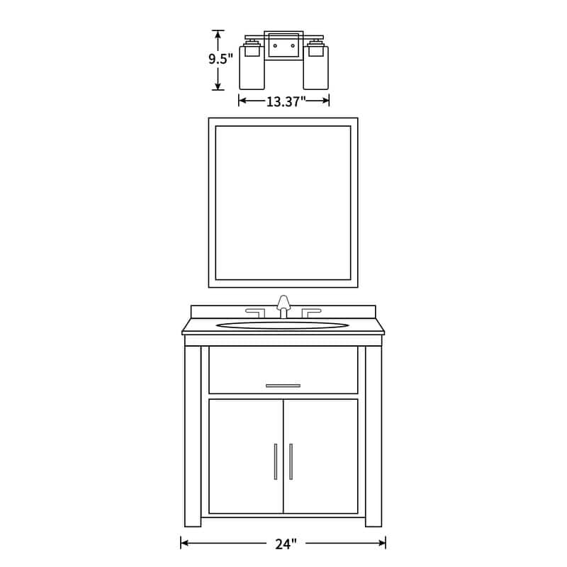 KAWOTI Rive 2-Light Antique Brass Dimmable Modern Bathroom Vanity Light