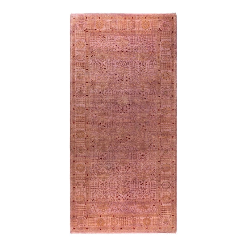Contemporary Overdyed Wool Hand Knotted Area Rug - 6' 0" x 12' 5"