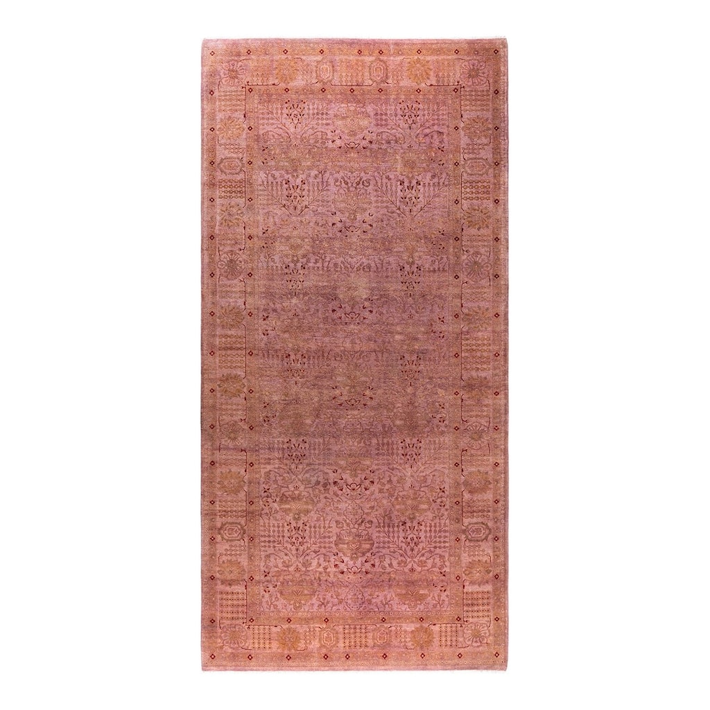 Contemporary Overdyed Wool Hand Knotted Area Rug - 6' 0" x 12' 5"