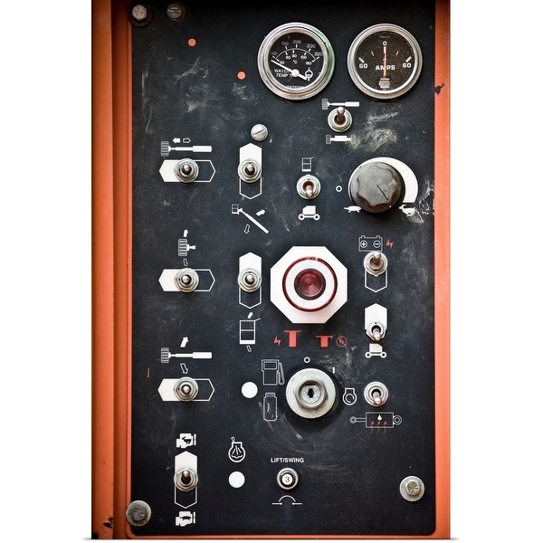 "Close-up of control panel" Poster Print
