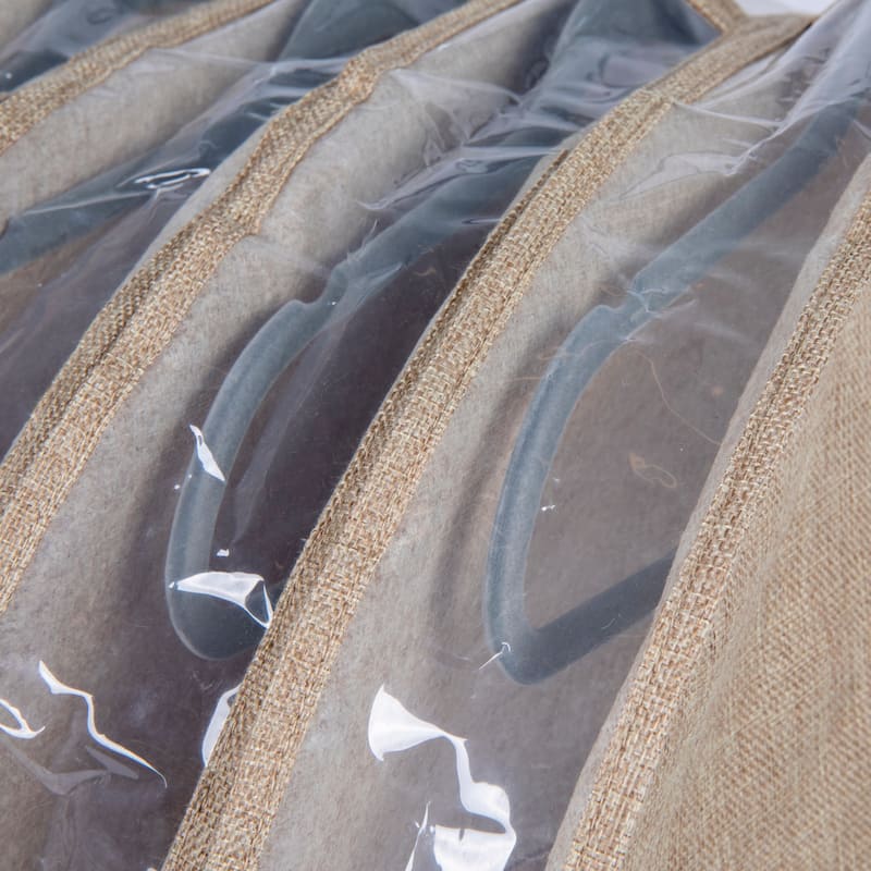 Household Essentials Hanging Garment Shoulder Dust Covers for Closet - 24.0"L x 3.0"W x 10.0"H
