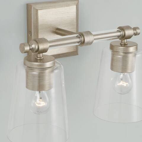 Breigh 2-light Brushed Champagne Bath/ Vanity Fixture