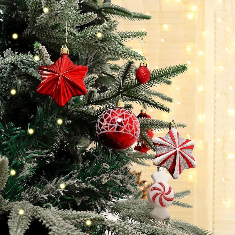 73 Pcs Christmas Decoration Ball Ornaments Set for Holiday Party Wedding - N/A