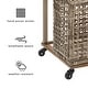 preview thumbnail 5 of 12, Ridley Outdoor Wicker And Metal Pool Storage Caddy - 22.25"x43.5"x30"