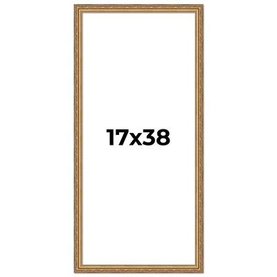 17x38 Frame Red Solid Wood Picture Frame Width 1.75 Inches | Interior Frame Depth 1 13/16 Inches