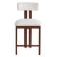 preview thumbnail 17 of 23, Christopher Knight Home - Ava Stylish Upholstered Round Counter stool with Low Back (Set of 2) - 21''L x 20''W x 38''H