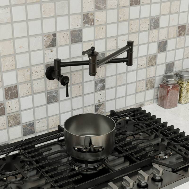 Clihome Double Handle 360 Degree Kitchen Pot Filler
