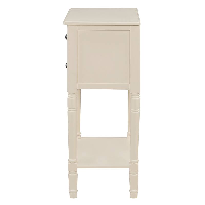 23.7" Classic Console Table with Three Storage Drawers and Bottom Shelf