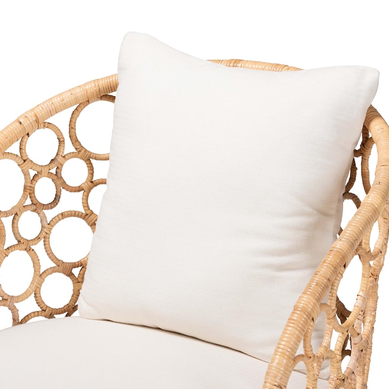 Prisca Bohemian Light Honey Rattan Accent Chair