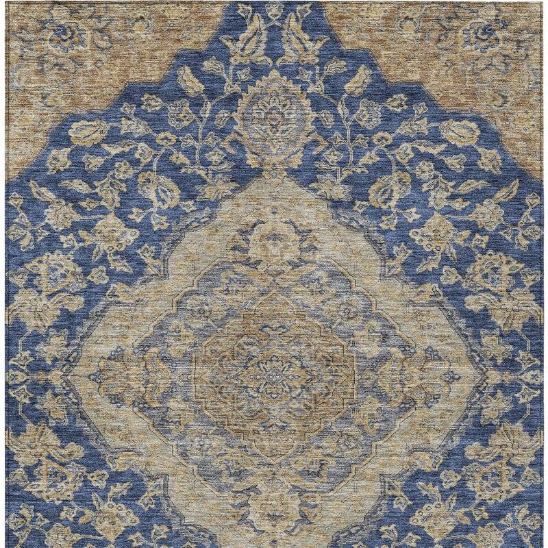 HomeRoots Oriental Traditional Rectangle Outdoor Rug