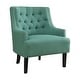 preview thumbnail 6 of 23, Lorenzi Upholstered Button-tufted Accent Chair Teal