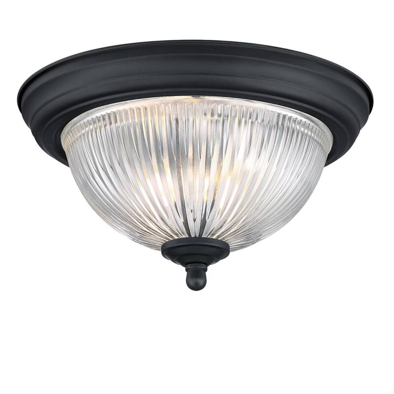 Westinghouse 6117700 11" Wide Flush Mount Bowl Ceiling Fixture - Matte Black